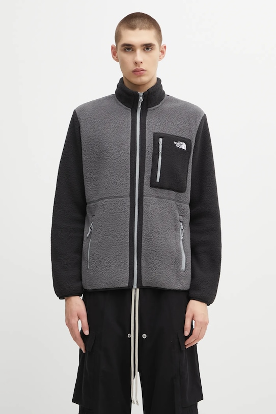 The North Face bluza polarowa Yumiori bez kaptura szary NF0A883RWVO1