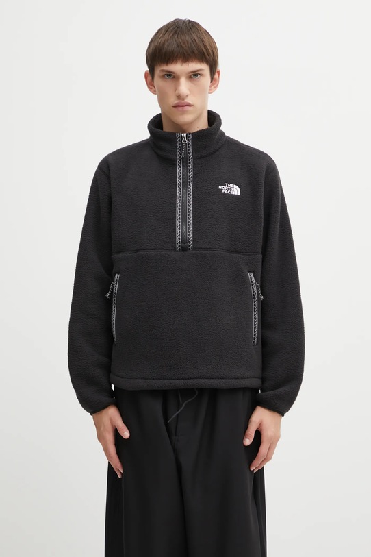 The North Face bluza Fleeski 1/4 zip bez kaptura czarny NF0A88XRKX71