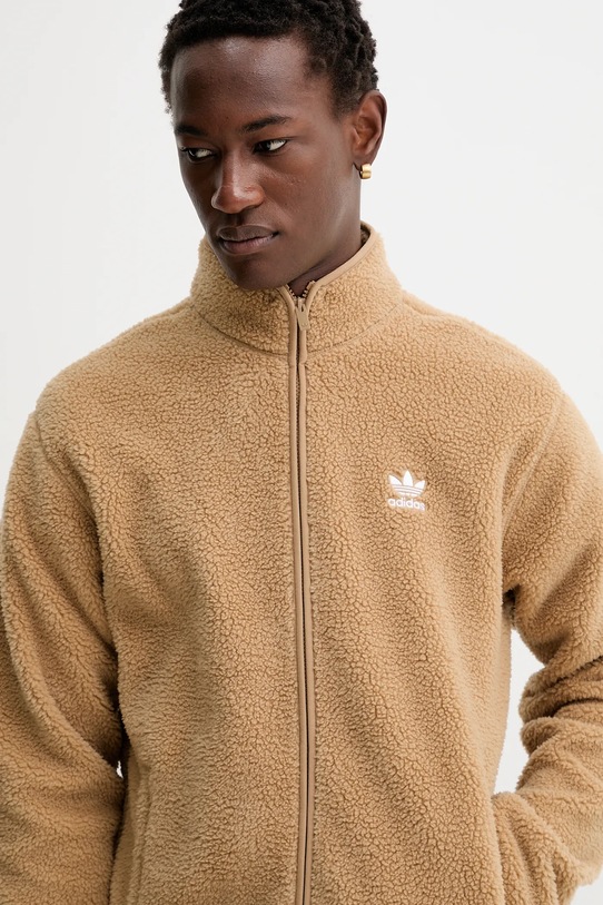 Φλις μπουφάν adidas Originals Essentials καφέ JW3530
