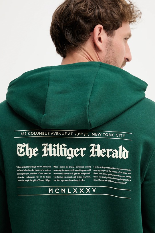 Бавовняна кофта Tommy Hilfiger MW0MW40065 зелений