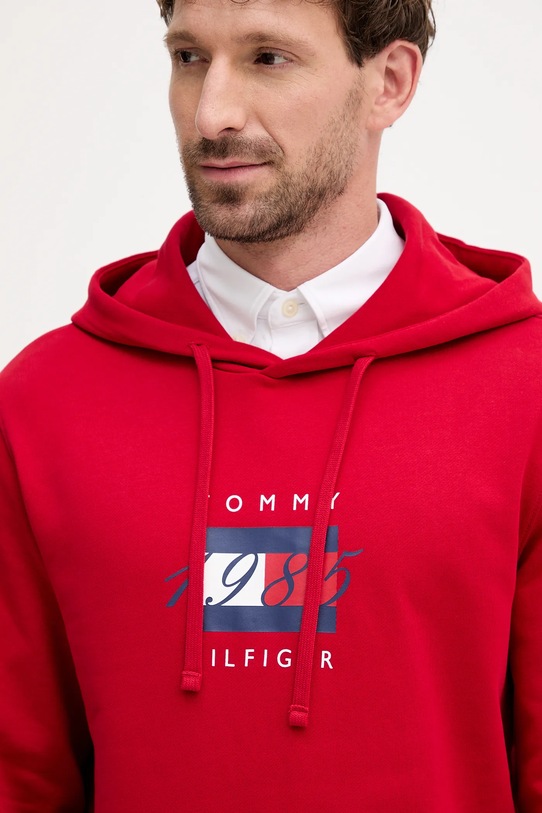 Tommy Hilfiger bluza bawełniana czerwony MW0MW41332
