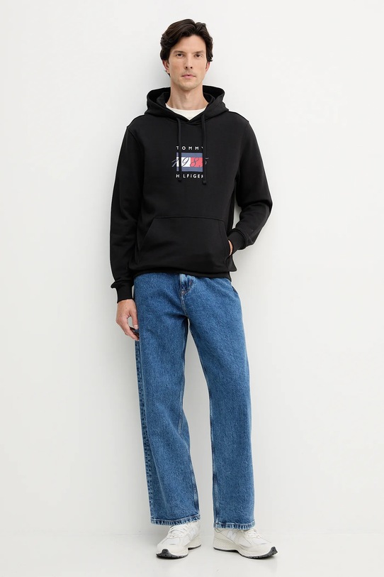 Tommy Hilfiger bluza bawełniana MW0MW41332 czarny AW25