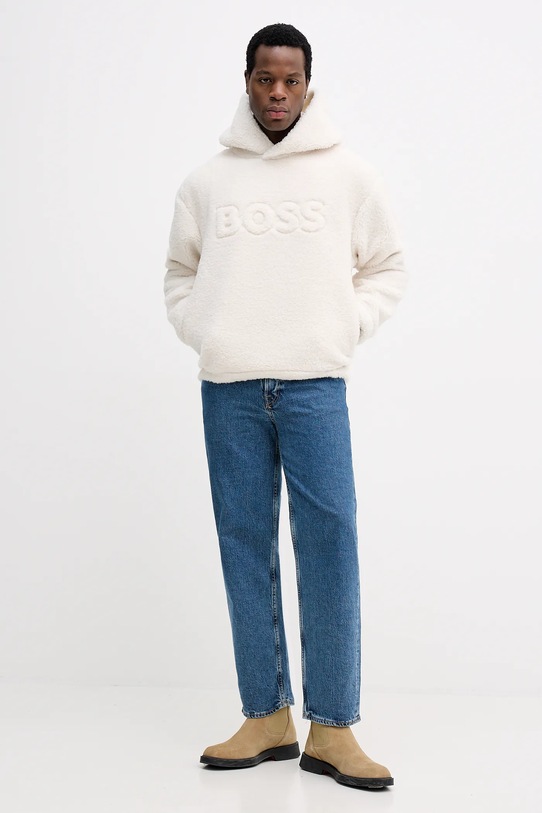 BOSS felső 50550698 bézs AW25