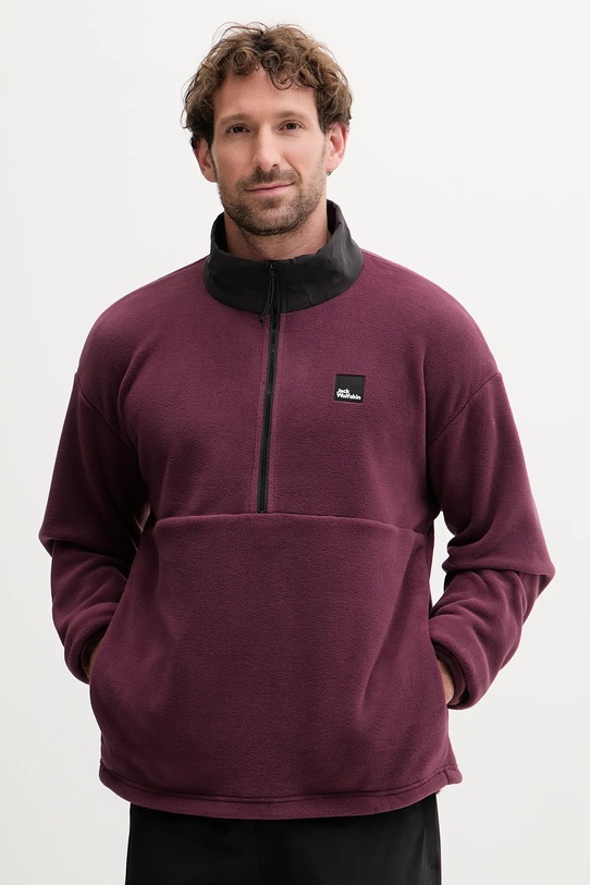 Jack Wolfskin bluza polarowa SUMETRO bez kaptura fioletowy A64109