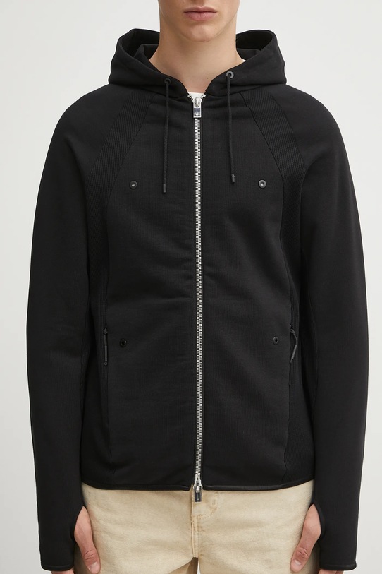 Heliot Emil felpa in cotone nero PREAW25.M.08.079.BLK01