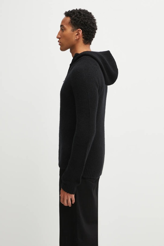 Heliot Emil kardigan z dodatkiem wełny AW25.M.07.085.BLK01 czarny AW25