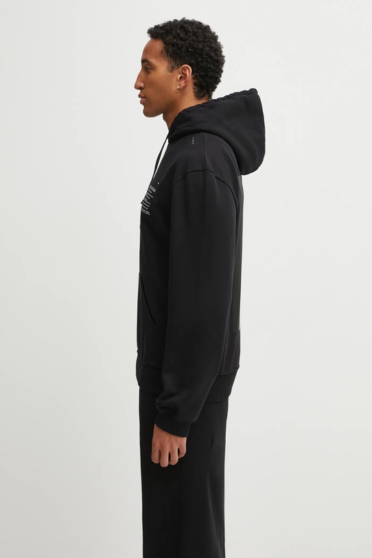 Heliot Emil bluza bawełniana AW25.M.08.087.BLK01 czarny AW25