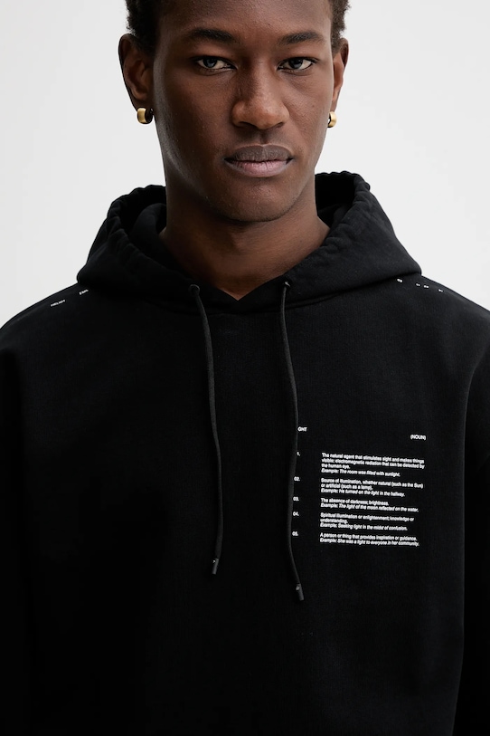 Heliot Emil bluza bawełniana czarny AW25.M.08.087.BLK01