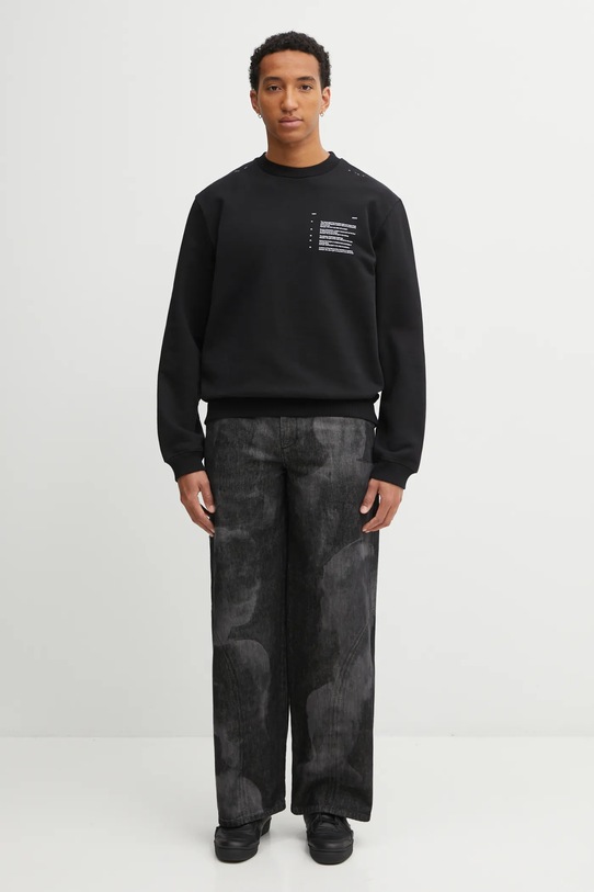 Памучен суичър Heliot Emil AW25.M.08.086.BLK01
