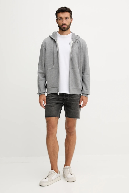 Calvin Klein Jeans felpa in cotone LV04RD240G grigio AW25