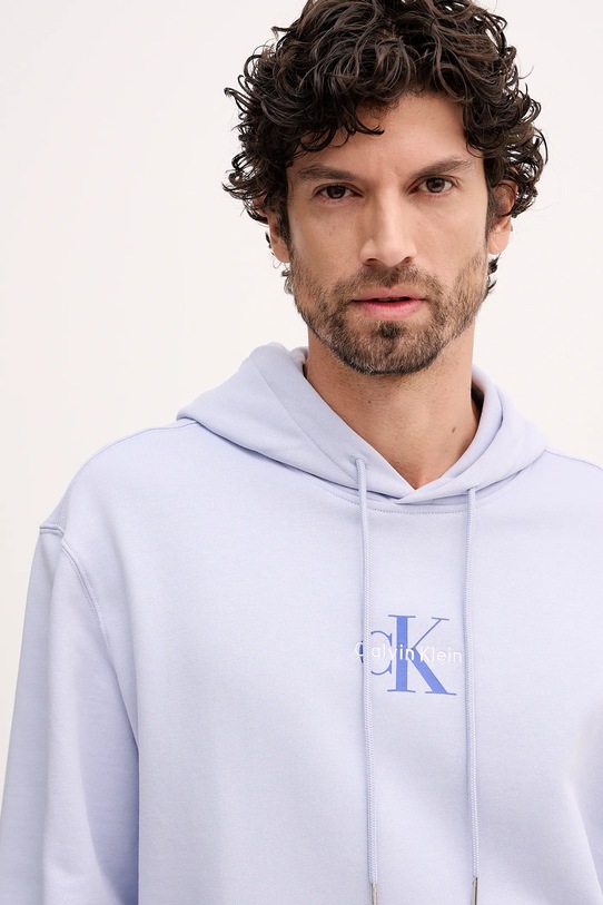 Calvin Klein Jeans bluza bawełniana niebieski LV04RD243G