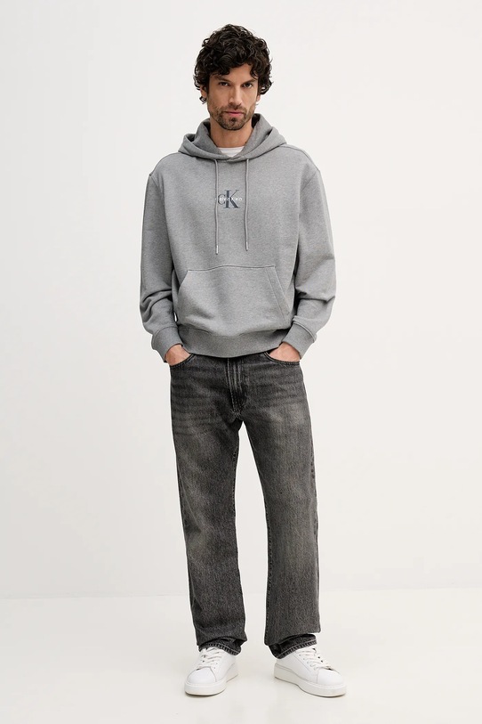 Бавовняна кофта Calvin Klein Jeans LV04RD243G сірий AW25