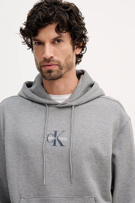 Бавовняна кофта Calvin Klein Jeans сірий LV04RD243G