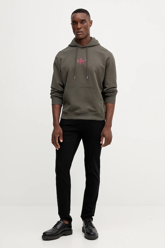 Calvin Klein Jeans felpa in cotone LV04RD243G grigio AW25