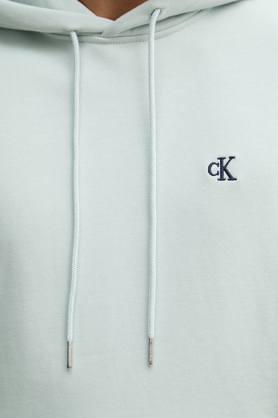 Calvin Klein Jeans bluza z kapturem męska bawełniana LV04RC297G turkusowy