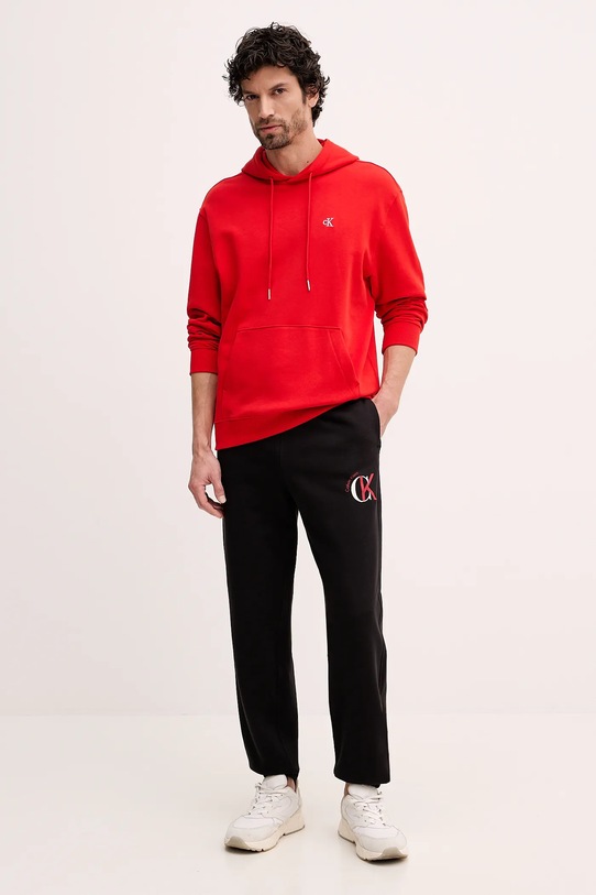 Calvin Klein Jeans bluza bawełniana LV04RC297G czerwony AW25