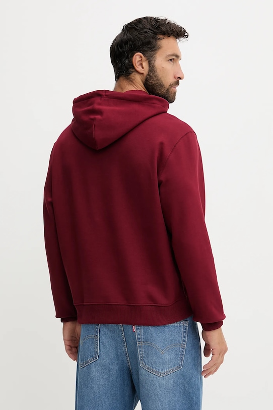 Pamučna dukserica Calvin Klein Jeans LV04RC297G bordo AW25