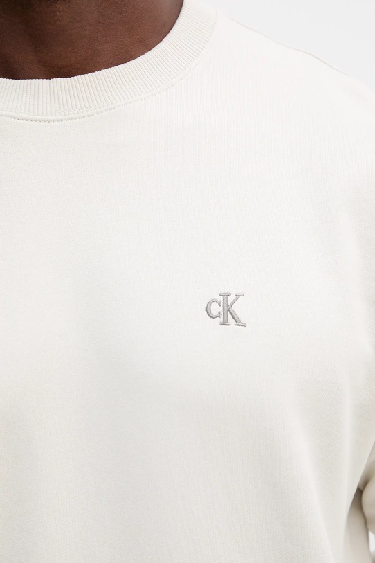 Bavlnená mikina Calvin Klein Jeans LV04RC296G krémová