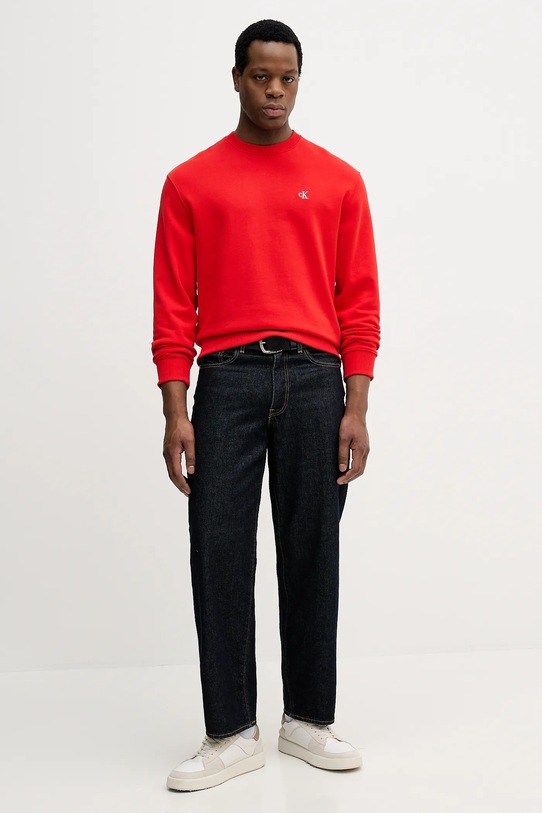 Calvin Klein Jeans bluza bawełniana LV04RC296G czerwony NC25