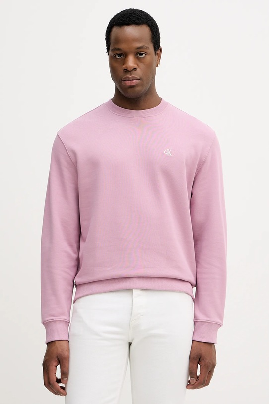 Calvin Klein Jeans bluza bawełniana różowy LV04RC296G