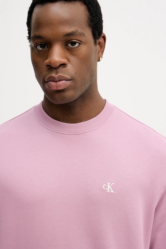 Calvin Klein Jeans bluza bawełniana różowy LV04RC296G
