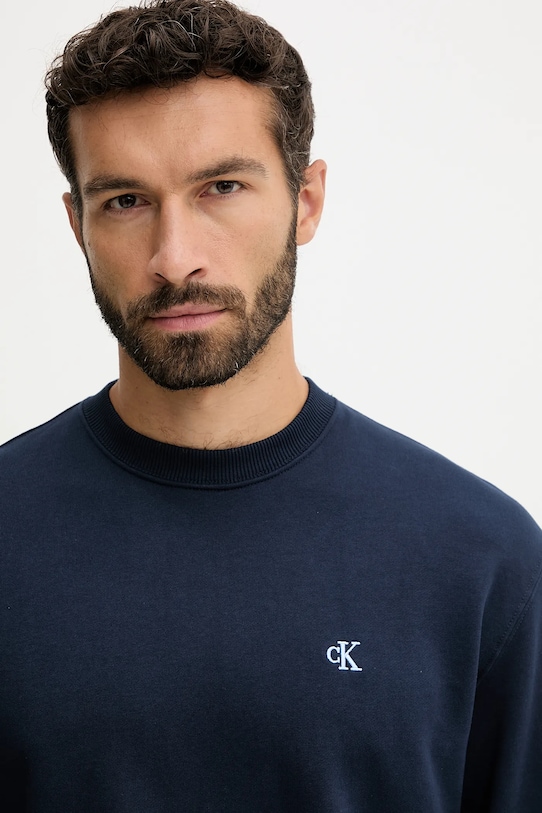 Oblečení Bavlněná mikina Calvin Klein Jeans LV04RC296G námořnická modř