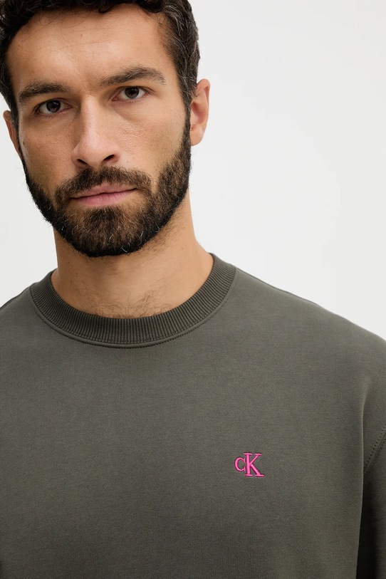 Odjeća Pamučna dukserica Calvin Klein Jeans LV04RC296G zelena