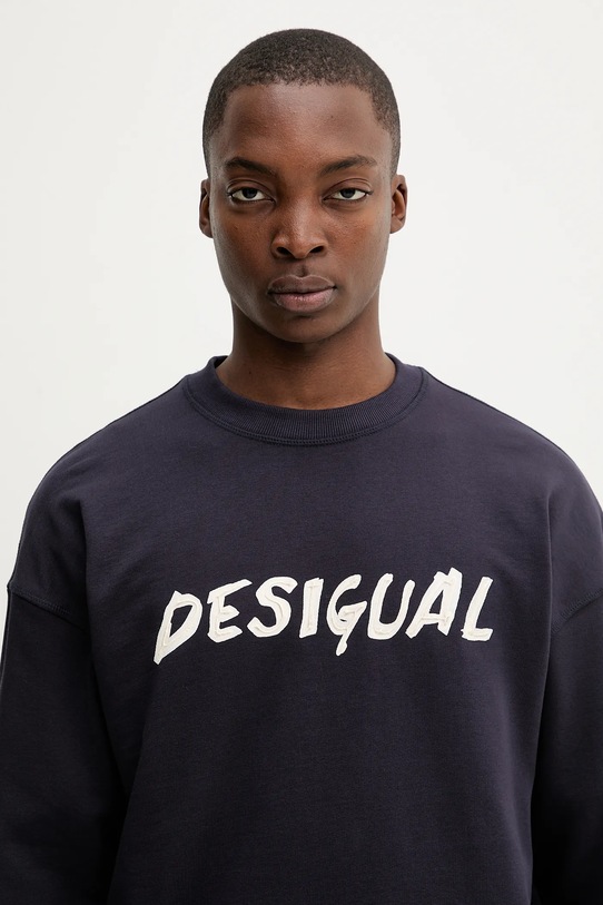 Desigual felpa in cotone PHIL blu navy 25WMSK05