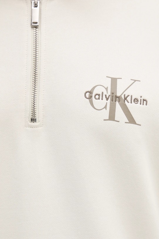 Bavlnená mikina Calvin Klein Jeans LV04RD244G krémová