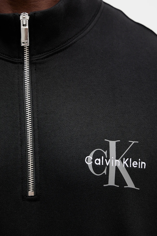 Βαμβακερή μπλούζα Calvin Klein Jeans LV04RD244G μαύρο