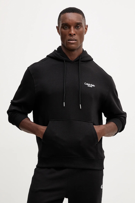 Ρούχα Βαμβακερή μπλούζα Calvin Klein Jeans LV04RD002G μαύρο