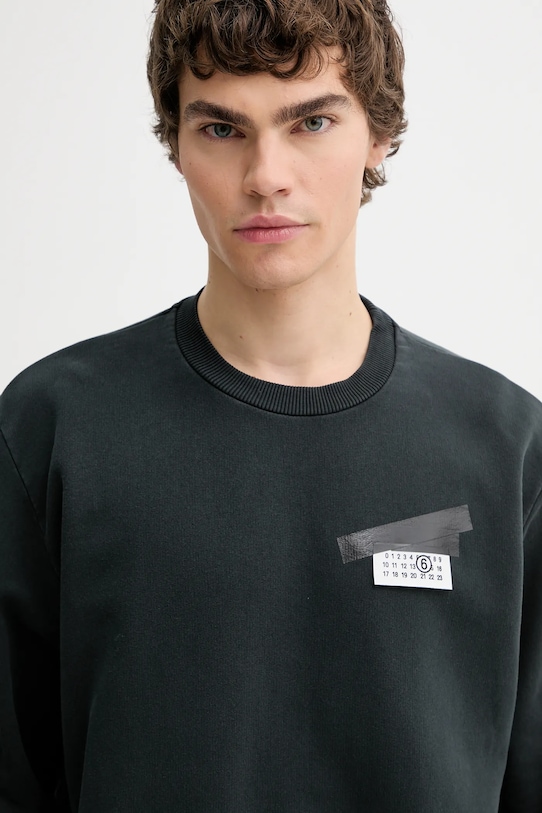 MM6 Maison Margiela bluza bawełniana czarny SH2GU0025.M25024.899