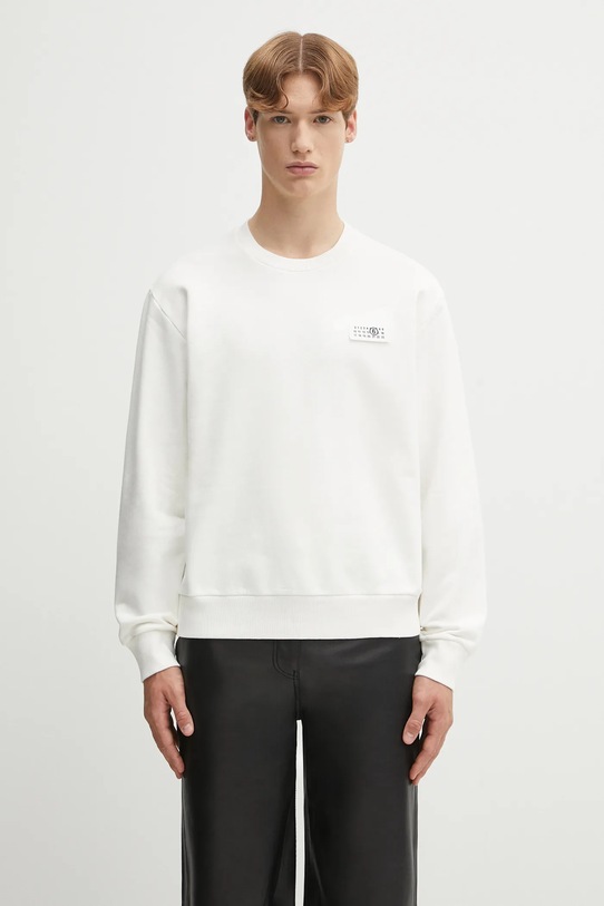 MM6 Maison Margiela bluza bawełniana nadruk beżowy SH2GU0025.M25024.101