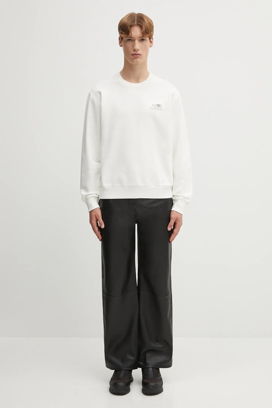 MM6 Maison Margiela bluza bawełniana SH2GU0025.M25024.101 beżowy