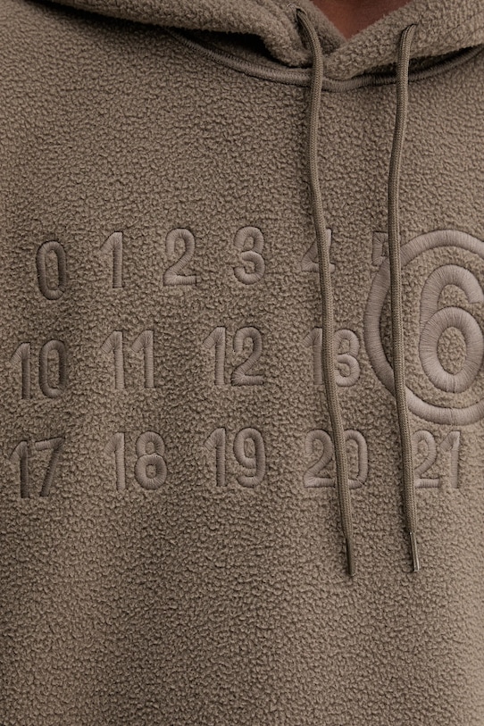 Dukserica od flisa MM6 Maison Margiela SH0GU0028.M20126.809 smeđa