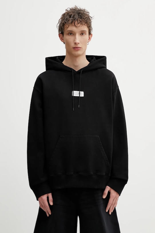 MM6 Maison Margiela bluza bawełniana x MM6 Wardro z kapturem czarny SH0GU0033.M25025.900