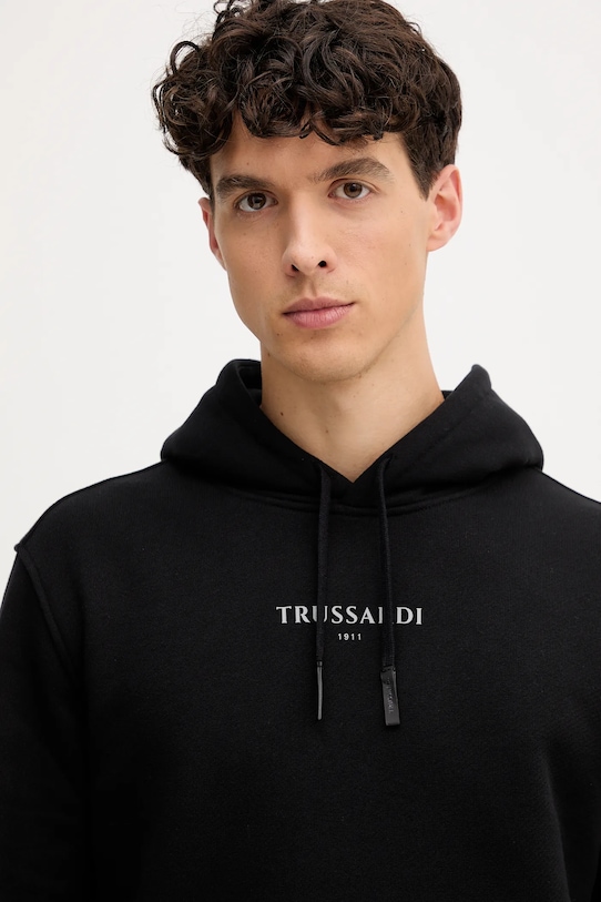 Îmbrăcăminte Trussardi hanorac de bumbac G8108000056N negru
