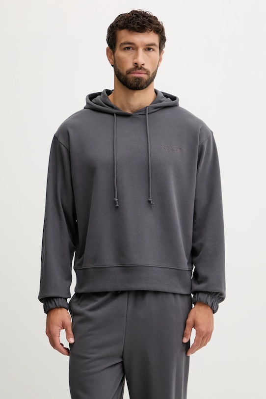Кофта лаунж Calvin Klein Underwear з капюшоном сірий LV00NM2930