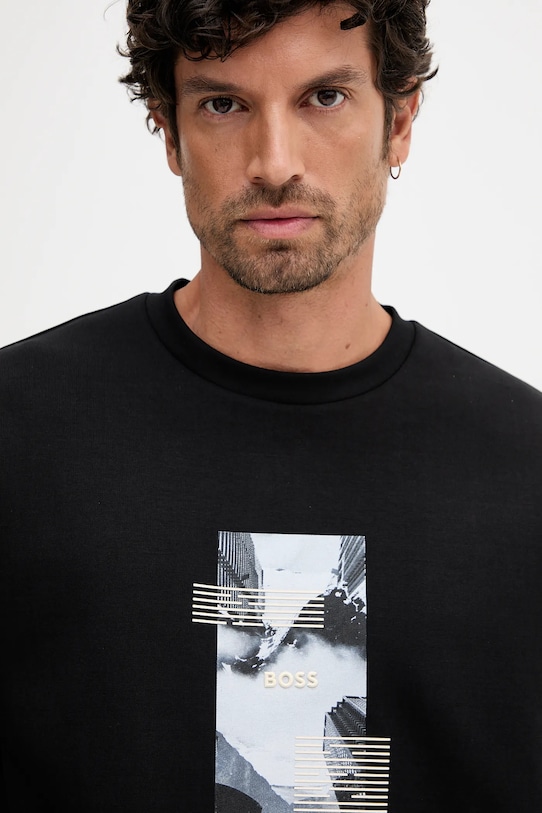 BOSS Green bluză negru 50548324