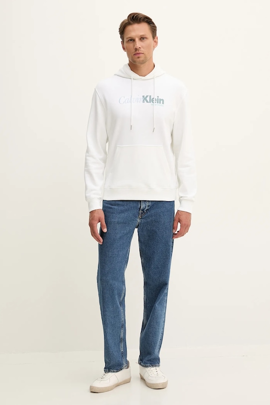 Calvin Klein hanorac de bumbac LV04LD241G alb AW25