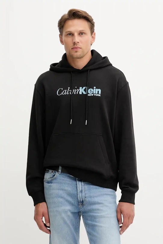Calvin Klein bluza bawełniana nadruk czarny LV04LD241G