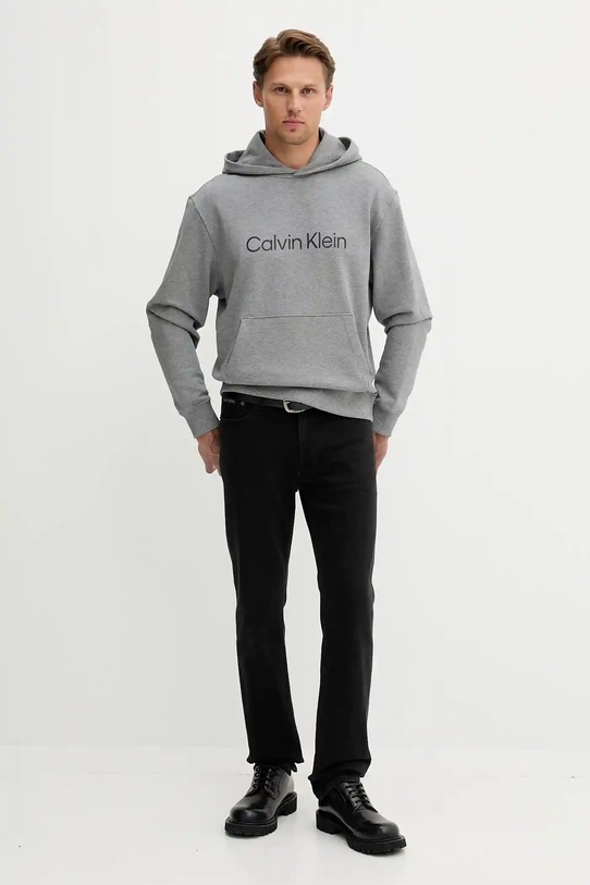 Calvin Klein bluza bawełniana LV14LD231G szary AW25