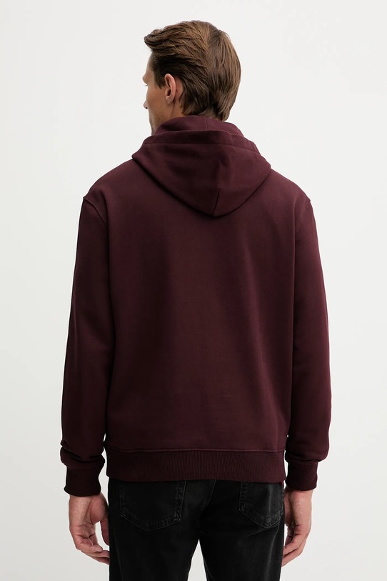 Ρούχα Βαμβακερή μπλούζα Calvin Klein LV14LD231G μπορντό