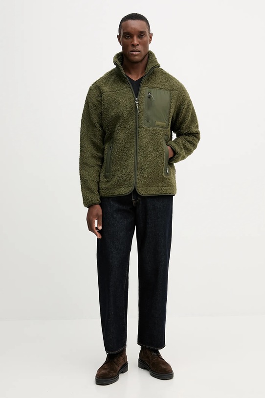 Fleecová mikina Tommy Hilfiger MW0MW40420 zelená AW25