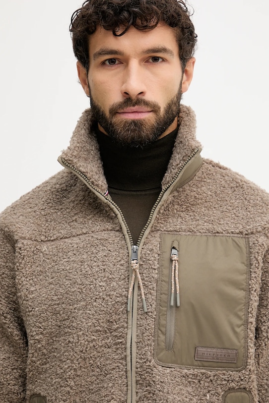 Tommy Hilfiger hanorac fleece maro MW0MW40420