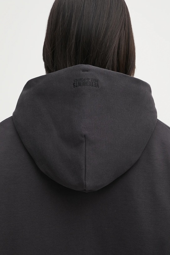 Mikina VETEMENTS Puffed Oversized Zip-Up UH76ZU860B černá