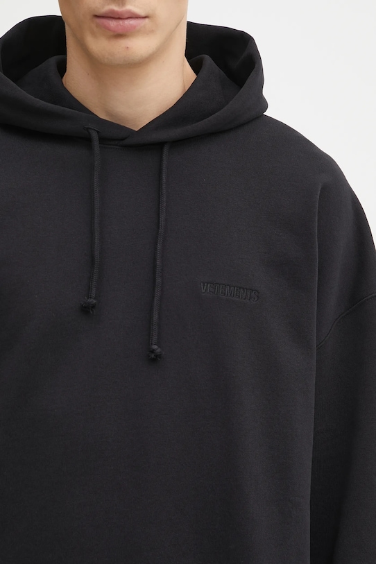 VETEMENTS bluză Logo Oversized negru UH76HD100B