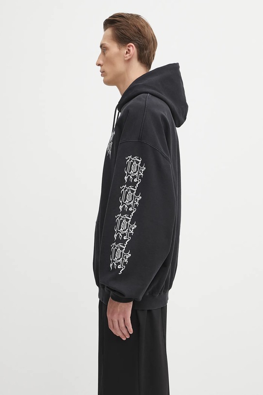 VETEMENTS bluza bawełniana Cof Logo Oversized UCF76HD100B czarny AW25