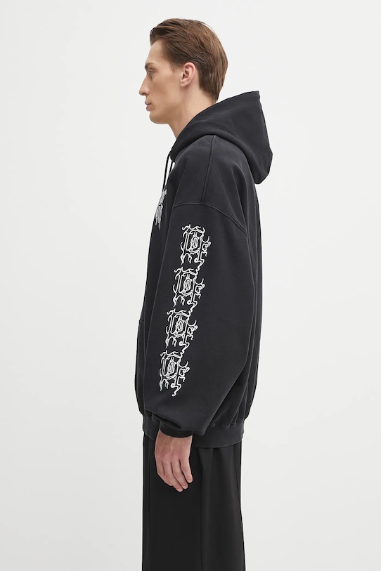 VETEMENTS bluza bawełniana Cof Logo Oversized UCF76HD100B czarny AW25