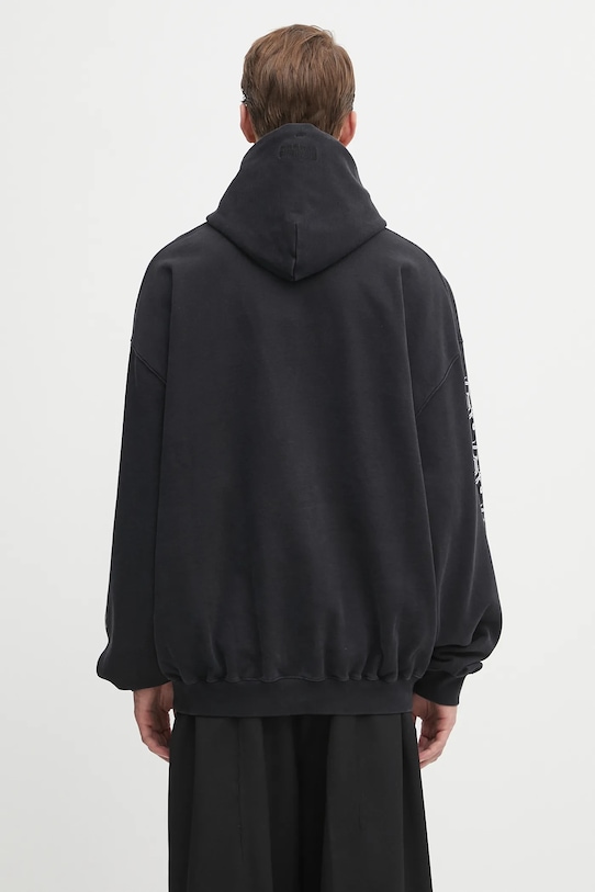 Odzież VETEMENTS bluza bawełniana Cof Logo Oversized UCF76HD100B czarny